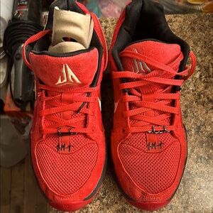 Nike red Athletic Low-Top Sneakers with White Logo